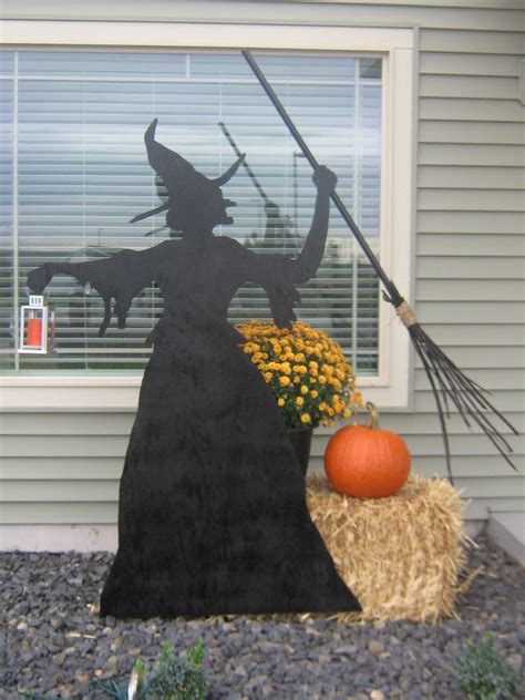 metal halloween witch house|homemade halloween witch decorations props.